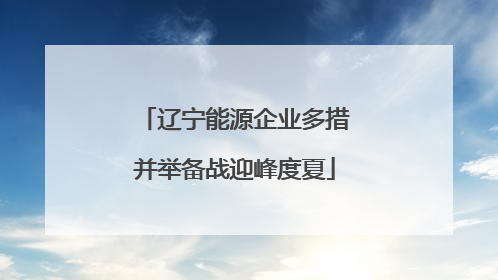 辽宁能源企业多措并举备战迎峰度夏