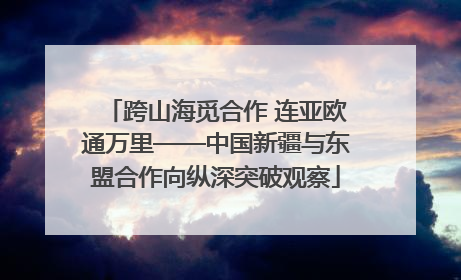 跨山海觅合作 连亚欧通万里——中国新疆与东盟合作向纵深突破观察