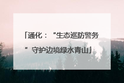 通化：“生态巡防警务”守护边境绿水青山