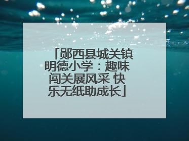 郧西县城关镇明德小学：趣味闯关展风采 快乐无纸助成长