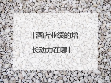 酒店业绩的增长动力在哪
