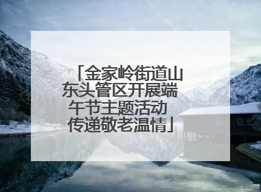 金家岭街道山东头管区开展端午节主题活动 传递敬老温情