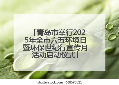 青岛市举行2025年全市六五环境日暨环保世纪行宣传月活动启动仪式