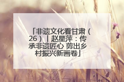 非遗文化看甘肃（26）丨赵星萍：传承非遗匠心 剪出乡村振兴新画卷