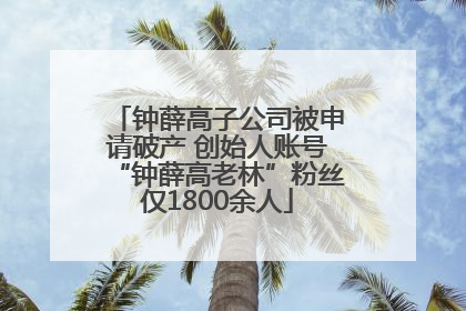 钟薛高子公司被申请破产 创始人账号“钟薛高老林”粉丝仅1800余人