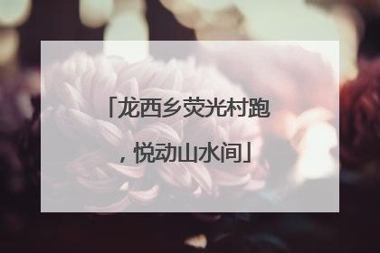 龙西乡荧光村跑，悦动山水间
