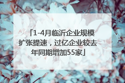1-4月临沂企业规模扩张提速，过亿企业较去年同期增加55家