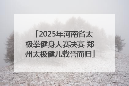 2025年河南省太极拳健身大赛决赛 郑州太极健儿载誉而归