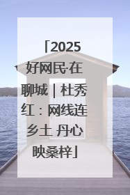 2025好网民·在聊城｜杜秀红：网线连乡土 丹心映桑梓