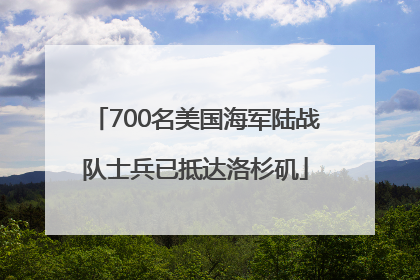 700名美国海军陆战队士兵已抵达洛杉矶