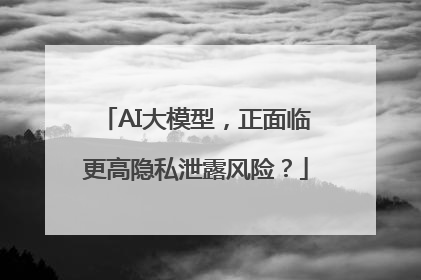 AI大模型，正面临更高隐私泄露风险？