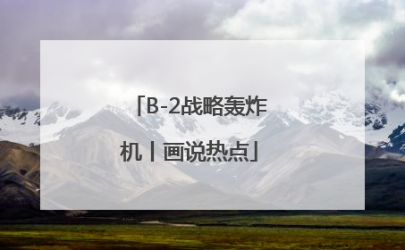 B-2战略轰炸机丨画说热点