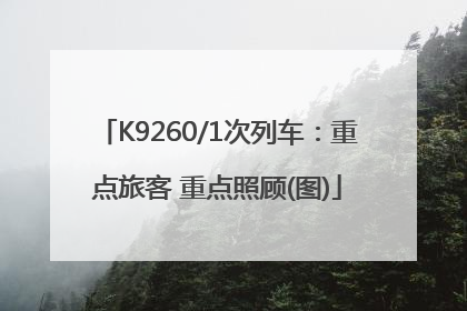 K9260/1次列车：重点旅客 重点照顾(图)
